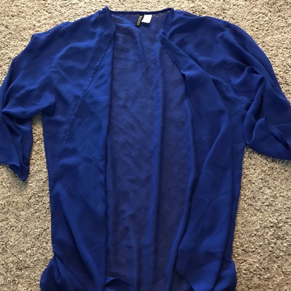 Blue sheer cardigan